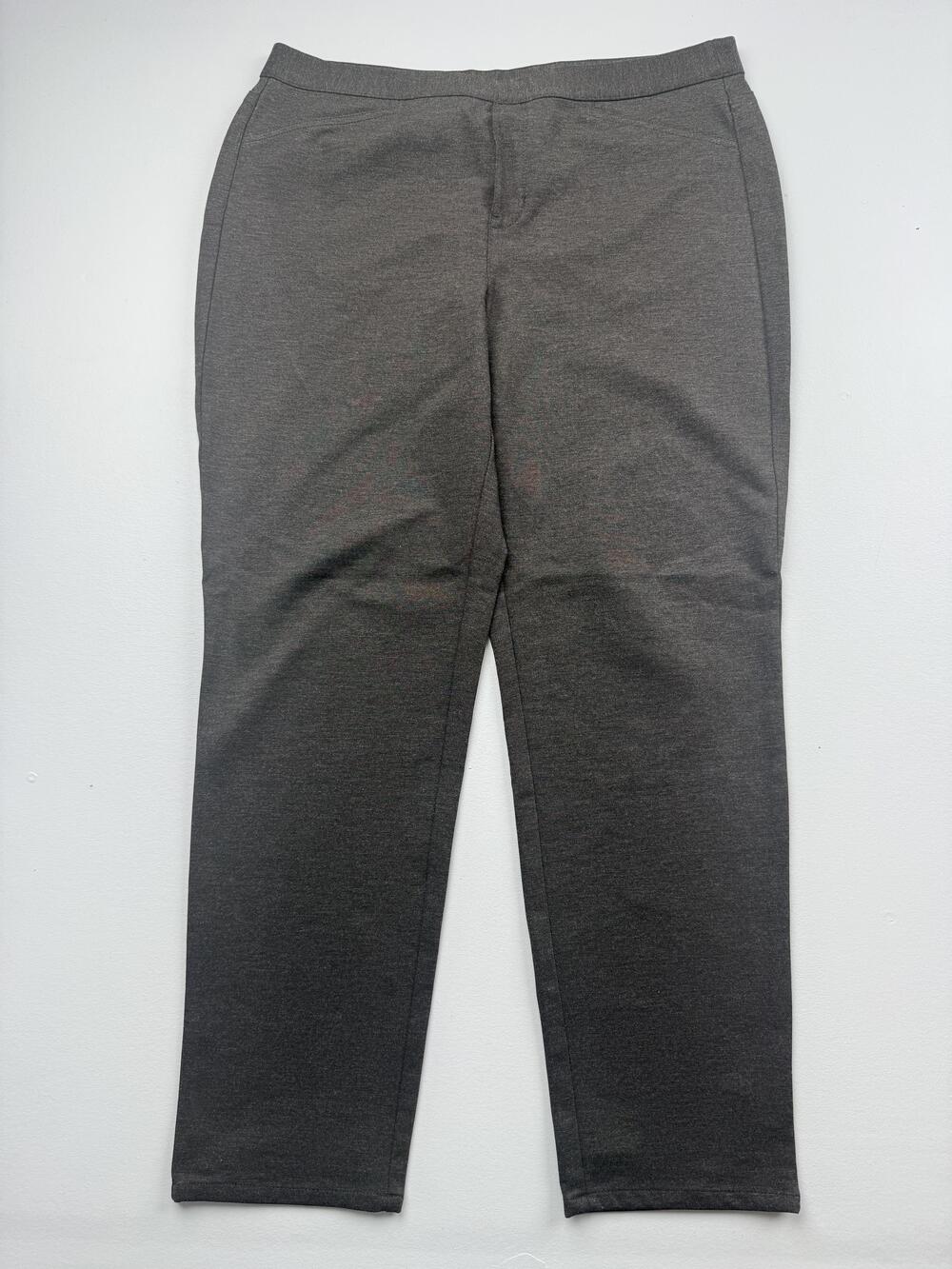 J. Jill Pants Womens Large Gray Ponte Slim Leg Pull On Stretch Work Office